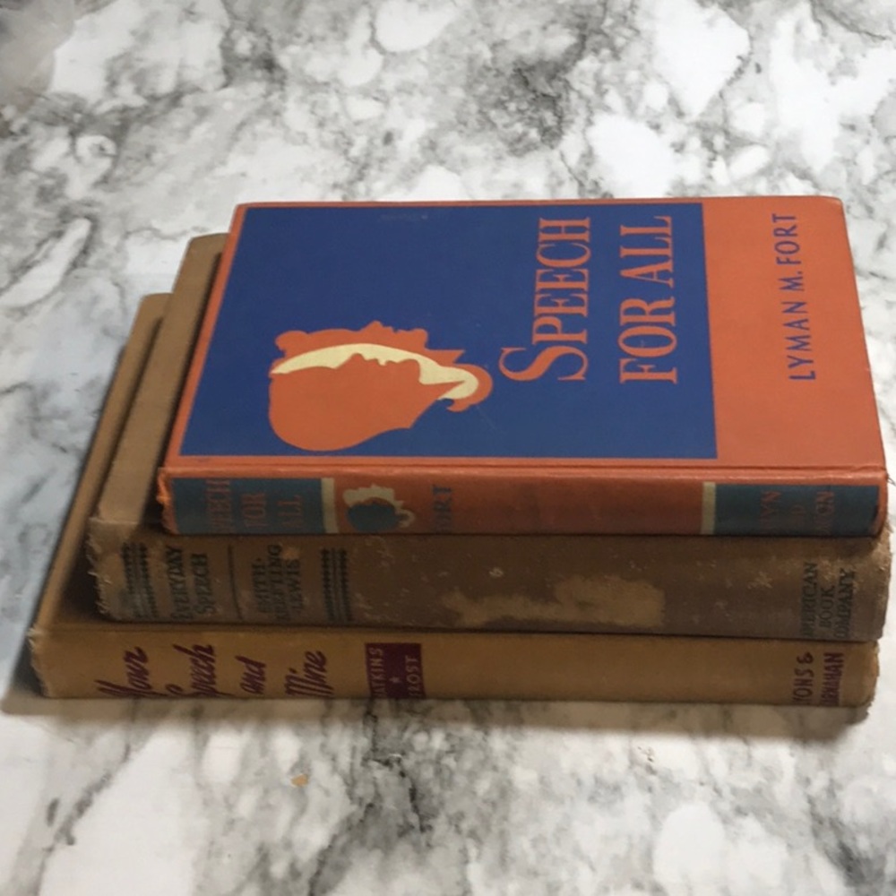 3 vintage from the 1940s Speech books hardcover Speech for all Your Speech - Picture 8 of 11